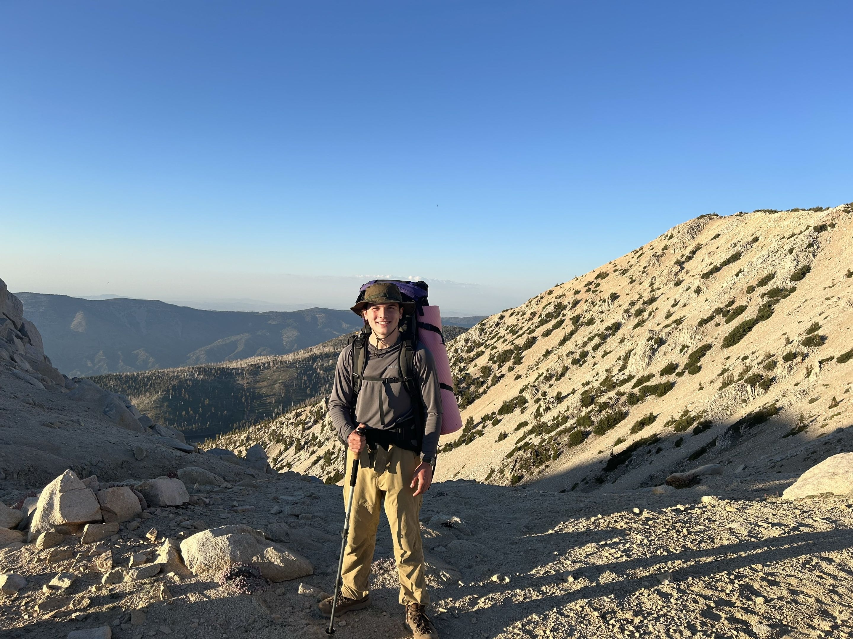 Backpacking on the trail